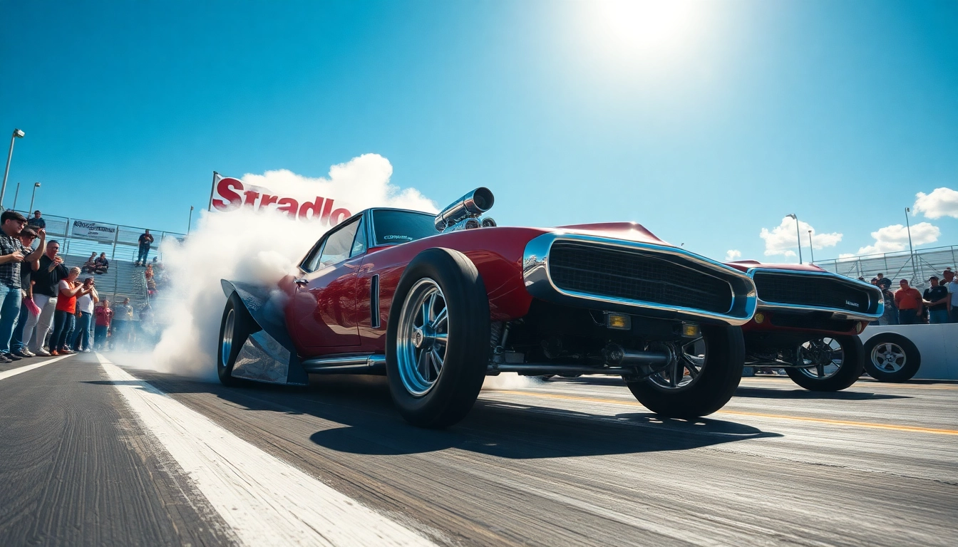 Experience thrilling drag racing events with powerful cars competing for victory on the racetrack.